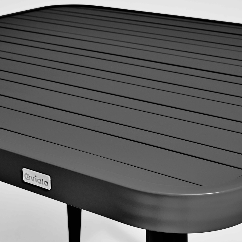Table de jardin carrée (75 x 75 x 76 cm) en aluminium