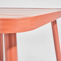 Table de jardin carrée (75 x 75 x 76 cm) en aluminium