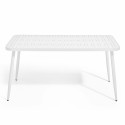 Table de jardin rectangulaire (150 x 75 x 75 cm) en aluminium