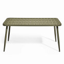 Table de jardin rectangulaire (150 x 75 x 75 cm) en aluminium
