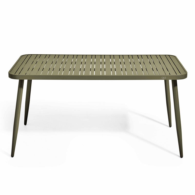 Table de jardin rectangulaire (150 x 75 x 75 cm) en aluminium
