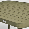 Table de jardin rectangulaire (150 x 75 x 75 cm) en aluminium