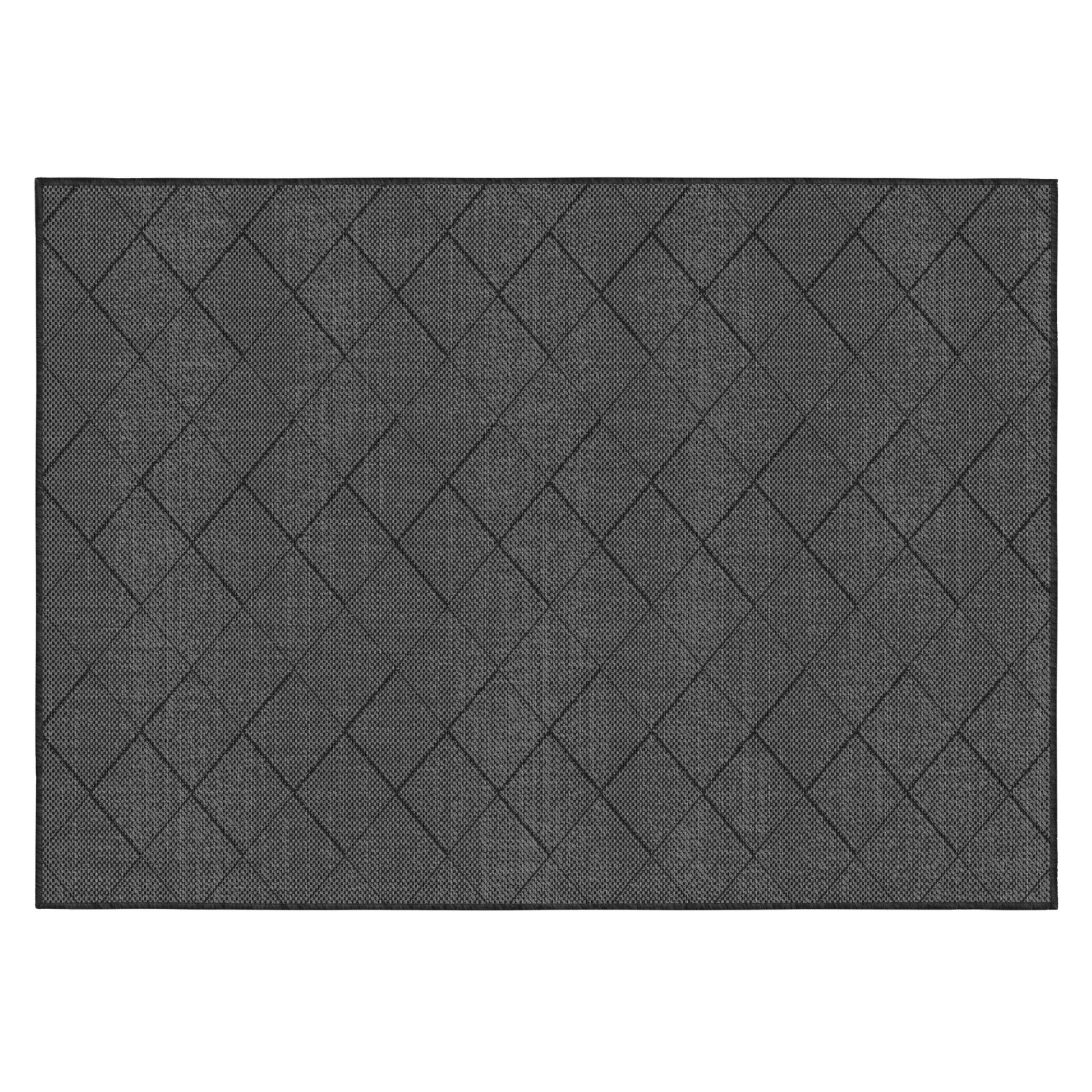 Tapis d'extérieur rectangulaire réversible en polypropylène