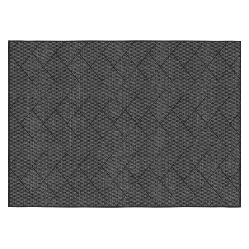 Tapis d'extérieur rectangulaire réversible en polypropylène