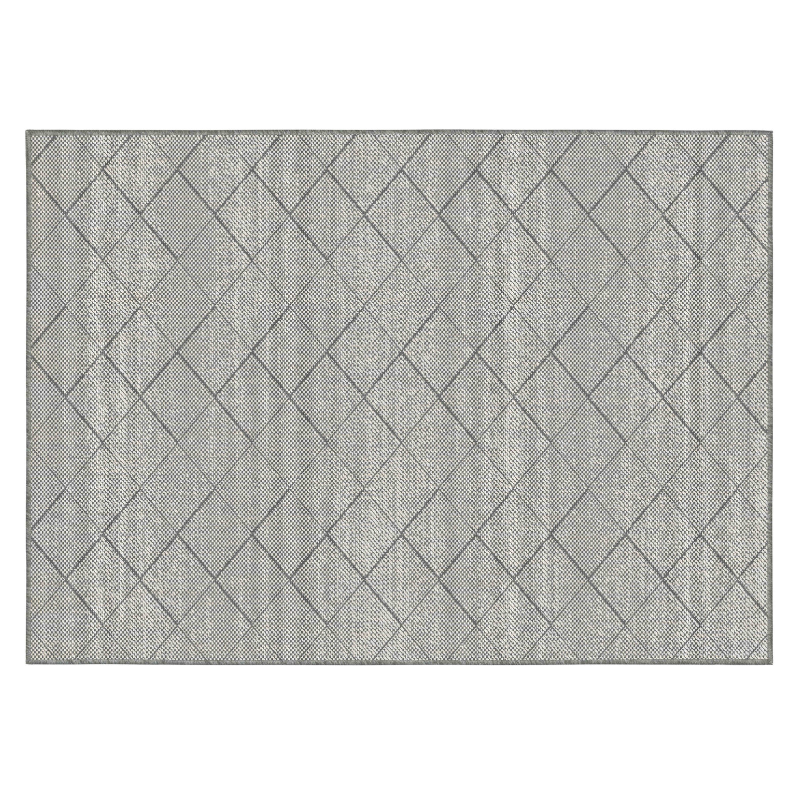 Tapis d'extérieur rectangulaire réversible en polypropylène