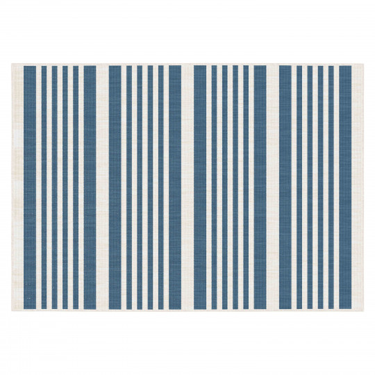 Tapis extérieur motif rayé réversible rectangulaire | Oviala