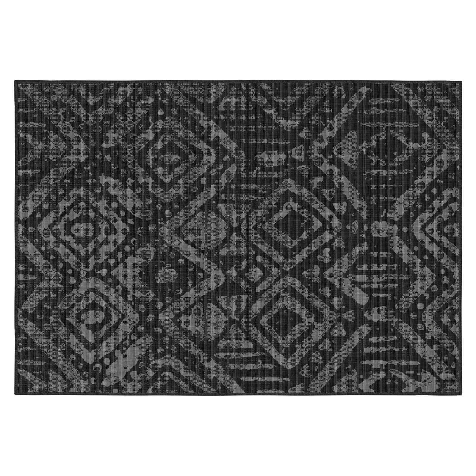 Tapis d'extérieur rectangulaire réversible en polypropylène