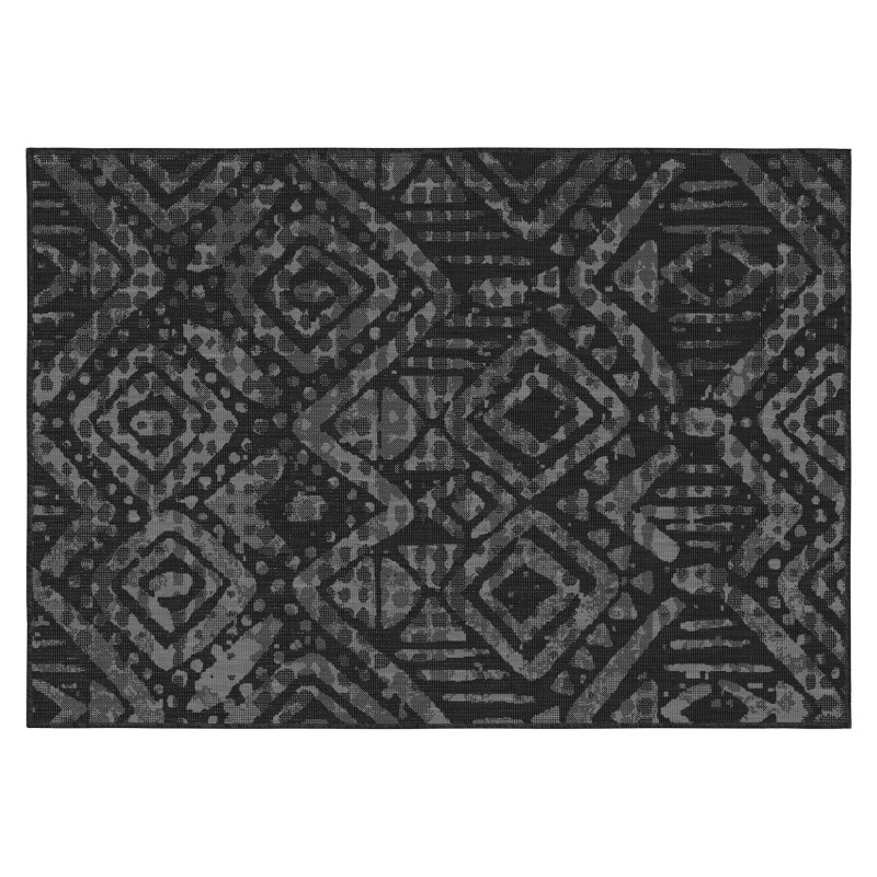 Tapis d'extérieur rectangulaire réversible en polypropylène