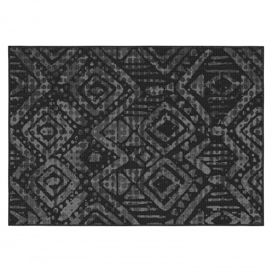 Tapis extérieur motif éthnique réversible rectangulaire | Oviala