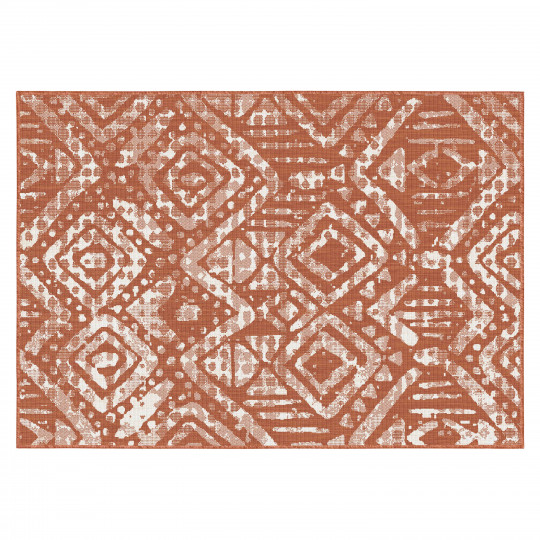 Tapis d'extérieur rectangulaire réversible en polypropylène