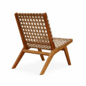 Lot de 2 fauteuils relax en bois d'eucalyptus