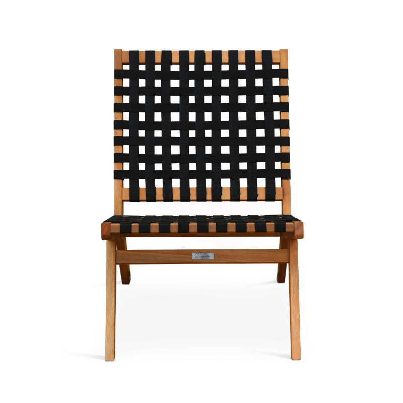 Lot de 2 fauteuils relax en bois d'eucalyptus