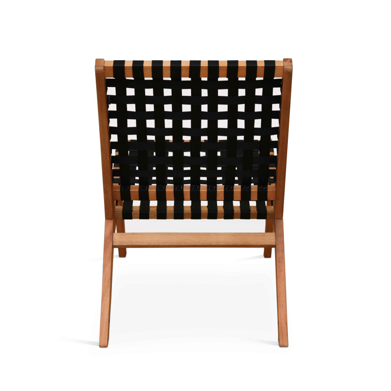 Lot de 2 fauteuils relax en bois d'eucalyptus