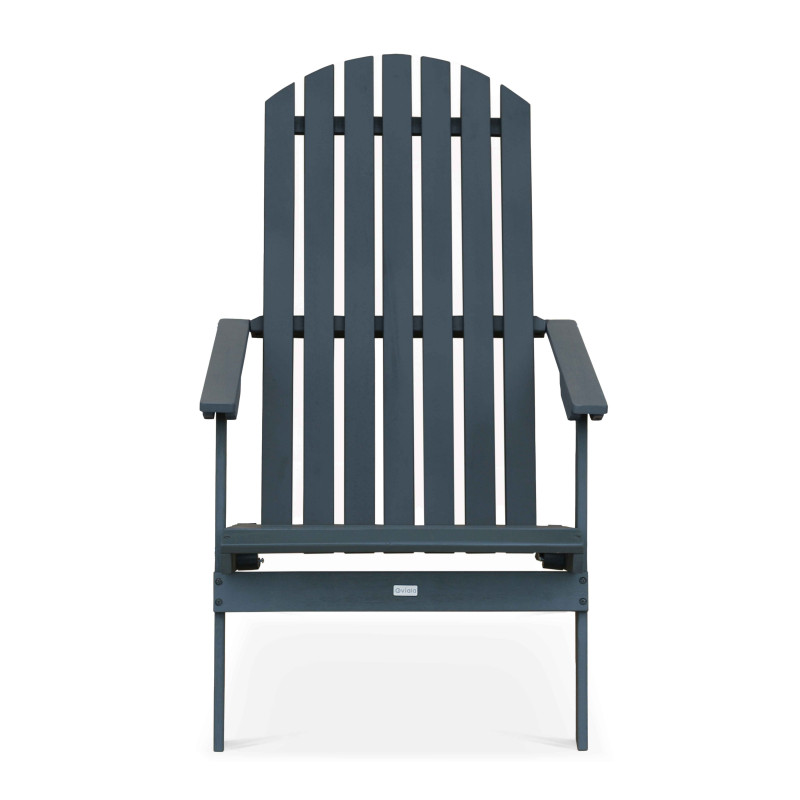 Fauteuil relax pliant inclinable 3 positions en bois d'eucalyptus