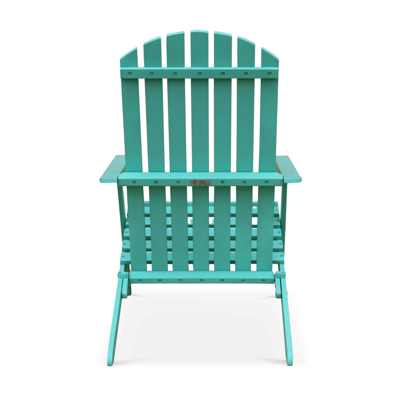 Fauteuil relax pliant inclinable 3 positions en bois d'eucalyptus (4/6)