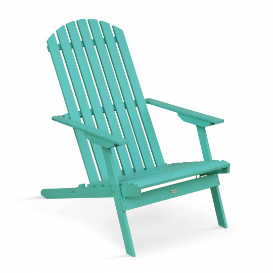 Fauteuil relax pliant inclinable 3 positions en bois d'eucalyptus
