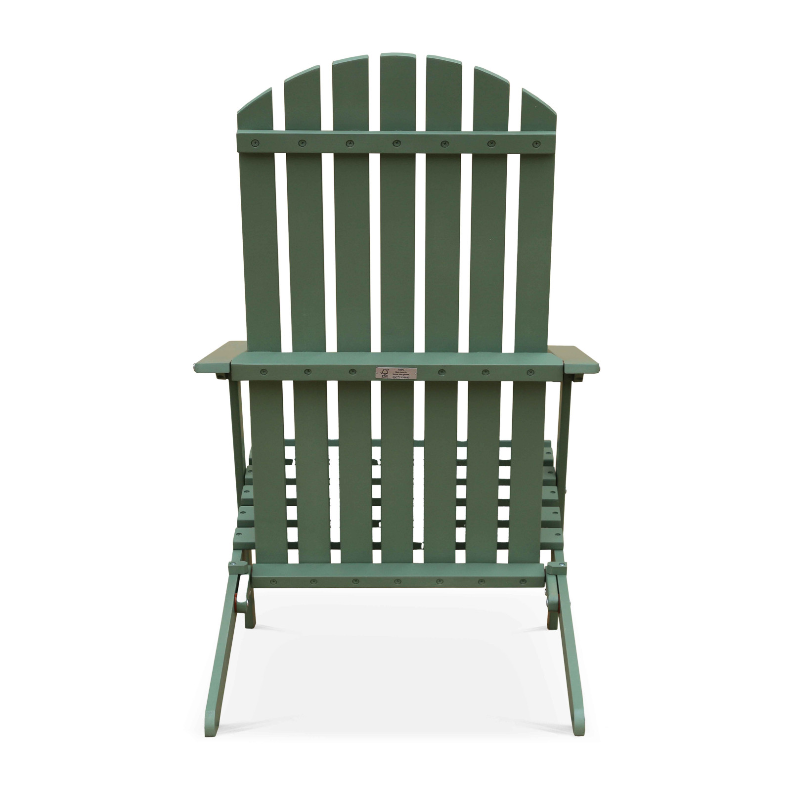 Fauteuil relax pliant inclinable 3 positions en bois d'eucalyptus