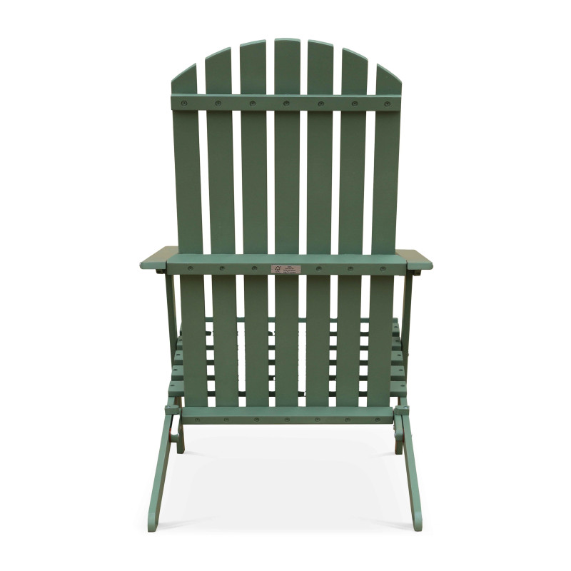 Fauteuil relax pliant inclinable 3 positions en bois d'eucalyptus (3/5)