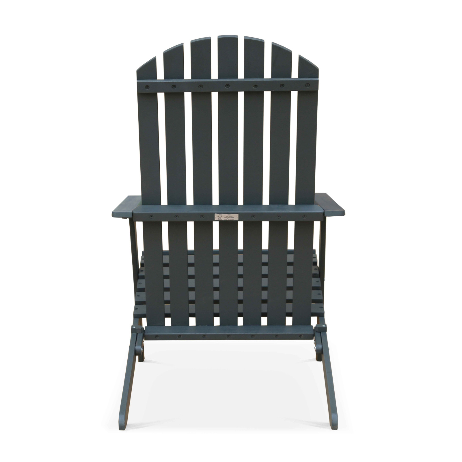 Lot de 2 fauteuils relax pliant inclinable 3 positions en bois d'eucalyptus