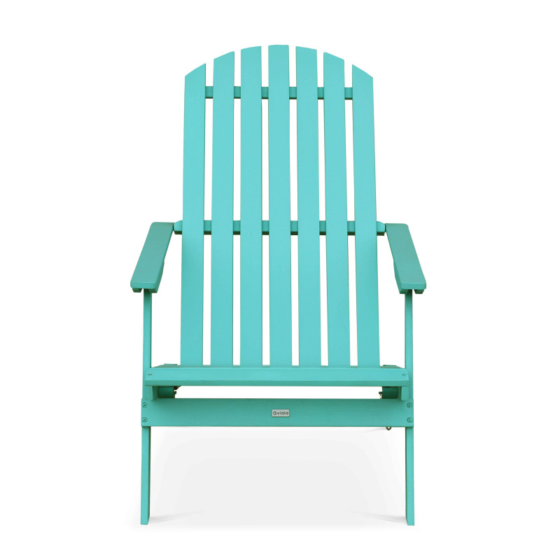 Lot de 2 fauteuils relax pliant inclinable 3 positions en bois d'eucalyptus