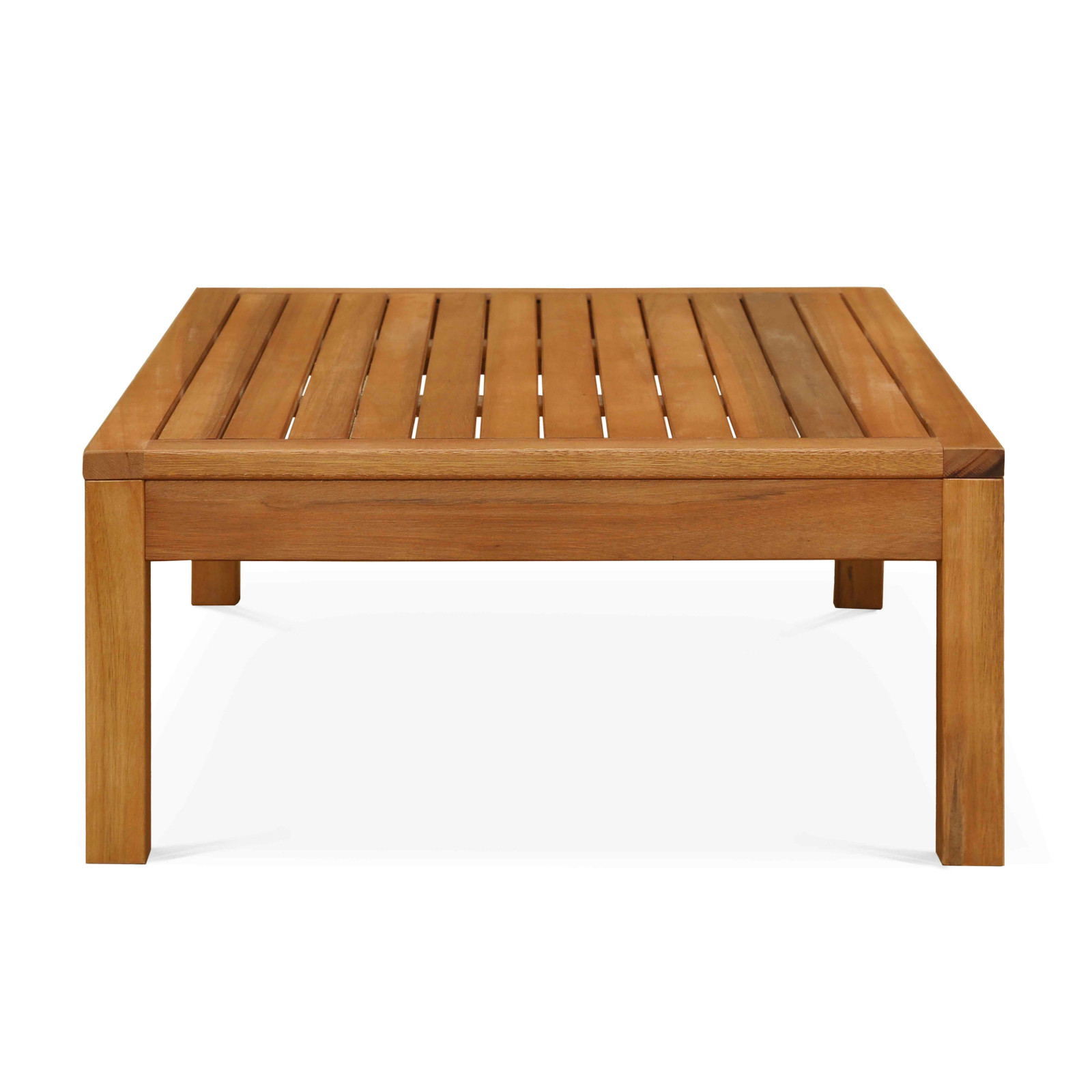 Table basse de jardin en bois d'eucalyptus