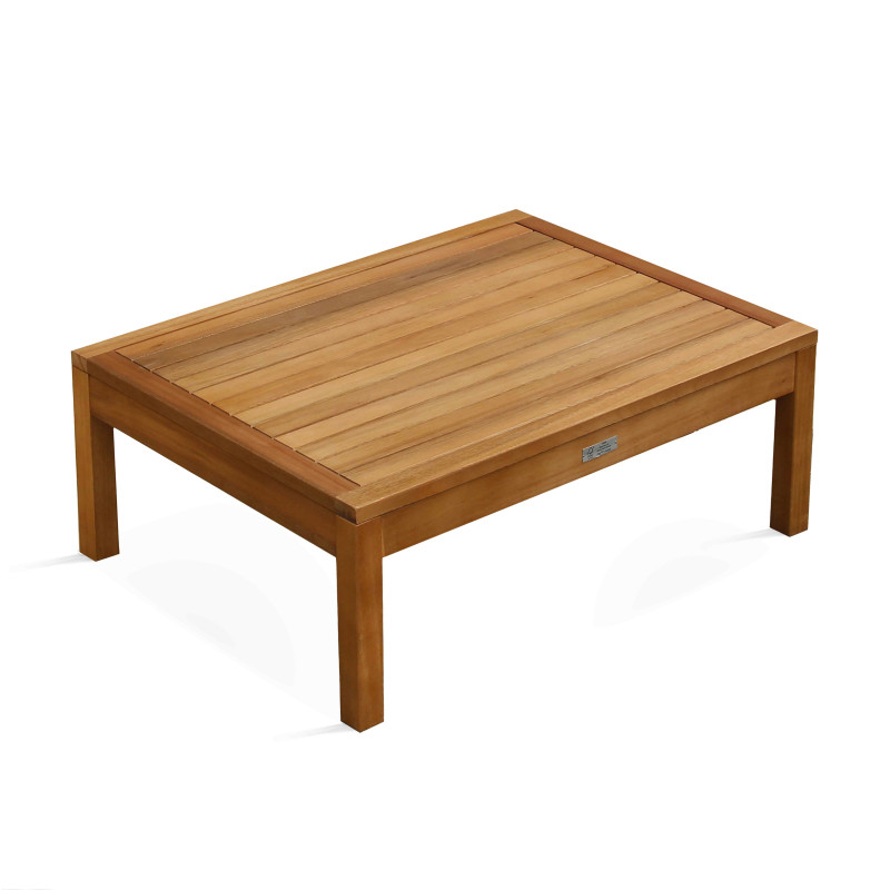 Table basse de jardin en bois d'eucalyptus