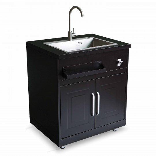 Meuble évier 2 portes pour cuisine extérieure