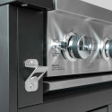 Meuble acier Barbecue gaz 4 + 1 brûleurs pour cuisine extérieure