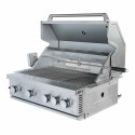 Meuble acier Barbecue gaz 4 + 1 brûleurs pour cuisine extérieure