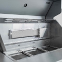 Meuble acier Barbecue gaz 4 + 1 brûleurs pour cuisine extérieure