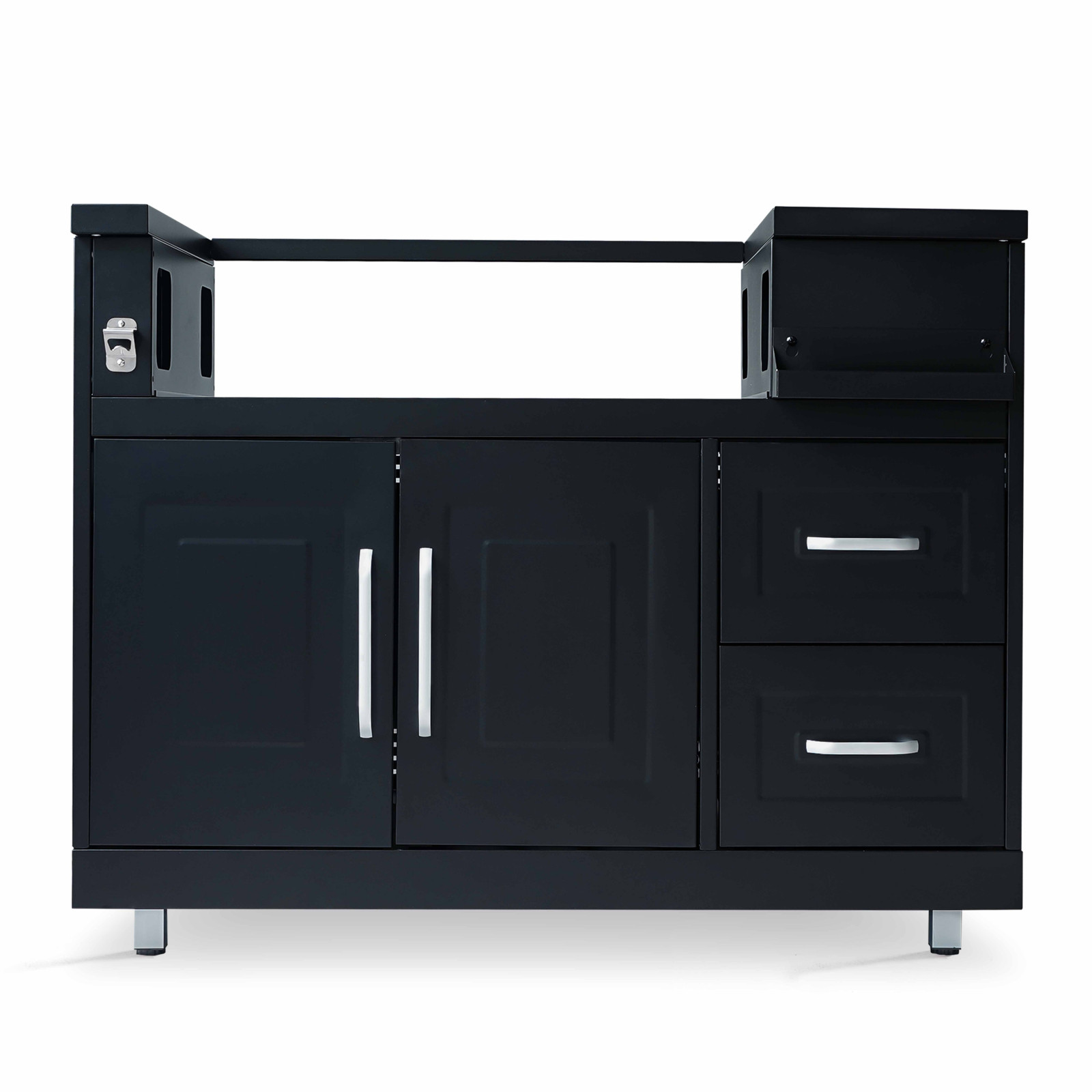 Meuble acier Barbecue gaz 4 + 1 brûleurs pour cuisine extérieure