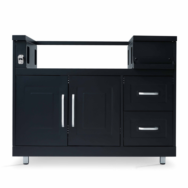 Meuble acier Barbecue gaz 4 + 1 brûleurs pour cuisine extérieure