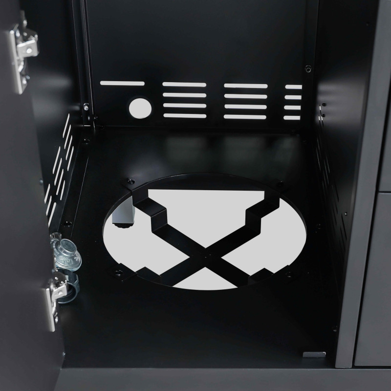 Meuble gazinière acier 2 brûleurs pour cuisine extérieure