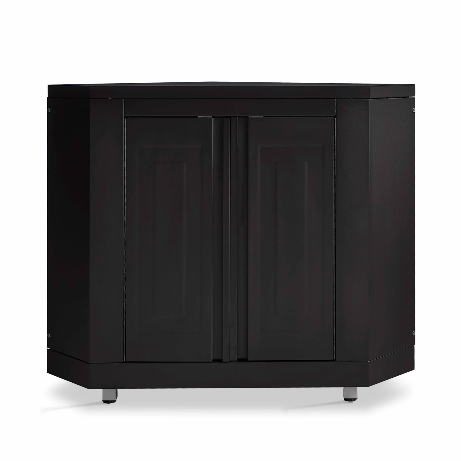 Meuble de rangement d'angle en acier pour cuisine extérieure Meuble de rangement d'angle en acier pour cuisine extérieure