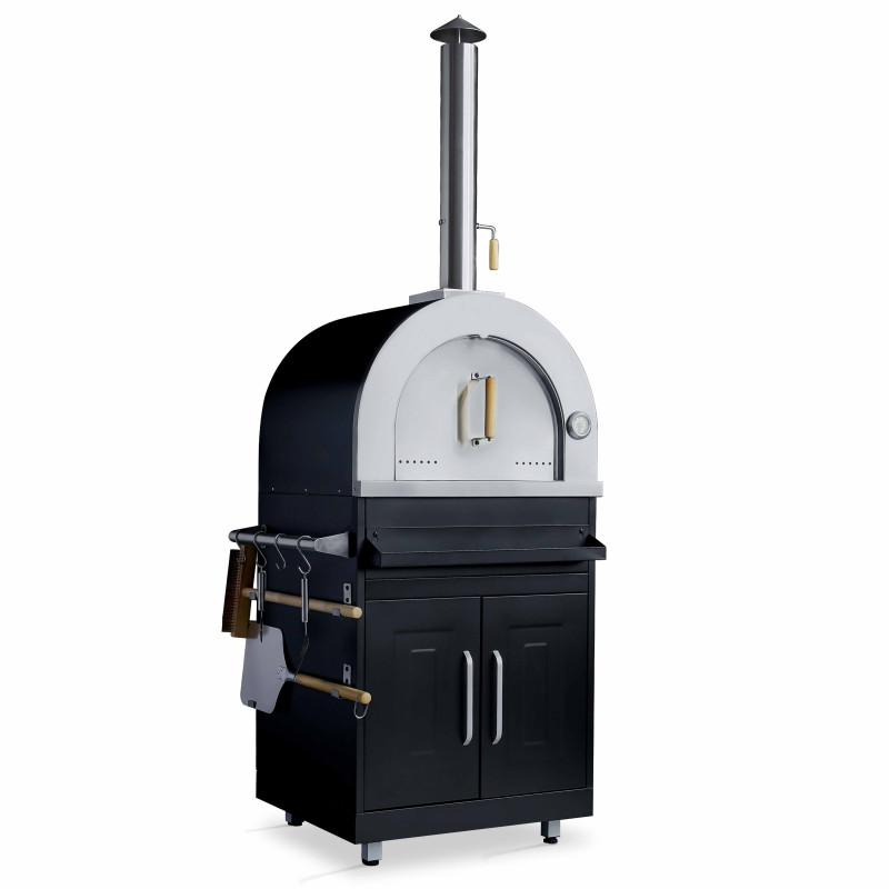 Meuble acier four à pizza pour cuisine extérieure