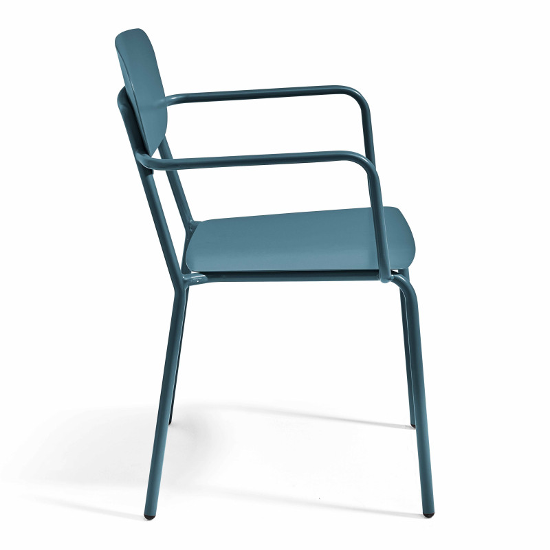 Chaise de jardin en aluminium avec accoudoirs (2/6)