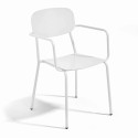 Chaise de jardin en aluminium avec accoudoirs
