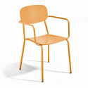 Chaise de jardin en aluminium avec accoudoirs