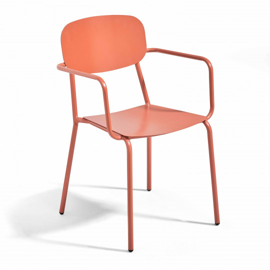 Chaise de jardin en aluminium avec accoudoirs