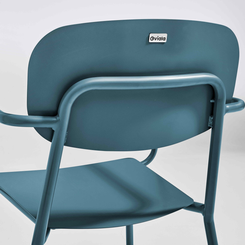 Chaise de jardin en aluminium avec accoudoirs (3/6)