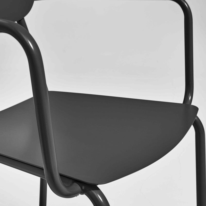 Chaise de jardin en aluminium avec accoudoirs (4/5)