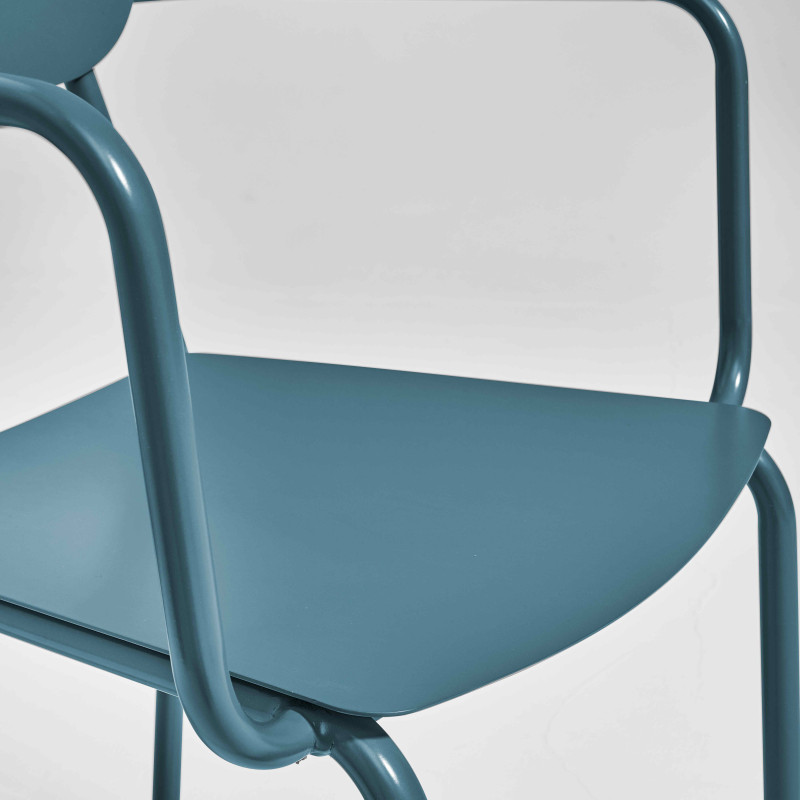 Chaise de jardin en aluminium avec accoudoirs (4/6)