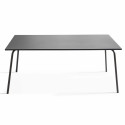Table de jardin rectangulaire 180 x 90 et 8 chaises bistrot en métal