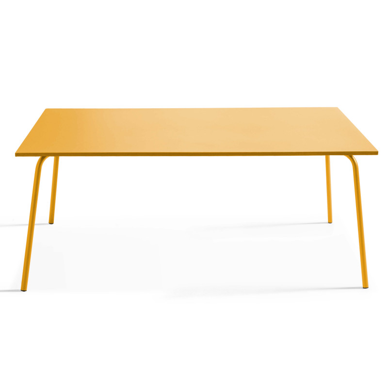 Table de jardin rectangulaire 180 x 90 et 8 chaises bistrot en métal (3/9)
