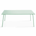 Table de jardin rectangulaire 180 x 90 et 8 chaises bistrot en métal