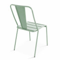 Table de jardin rectangulaire 180 x 90 et 8 chaises bistrot en métal