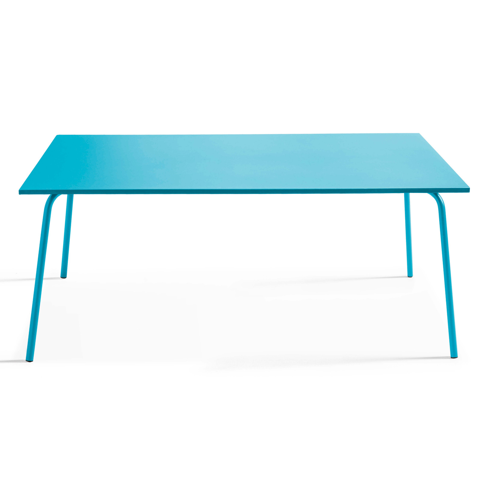 Table de jardin rectangulaire 180 x 90cm et 8 chaises bistrot en métal