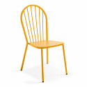 Table de jardin rectangulaire 180 x 90cm et 8 chaises bistrot en métal