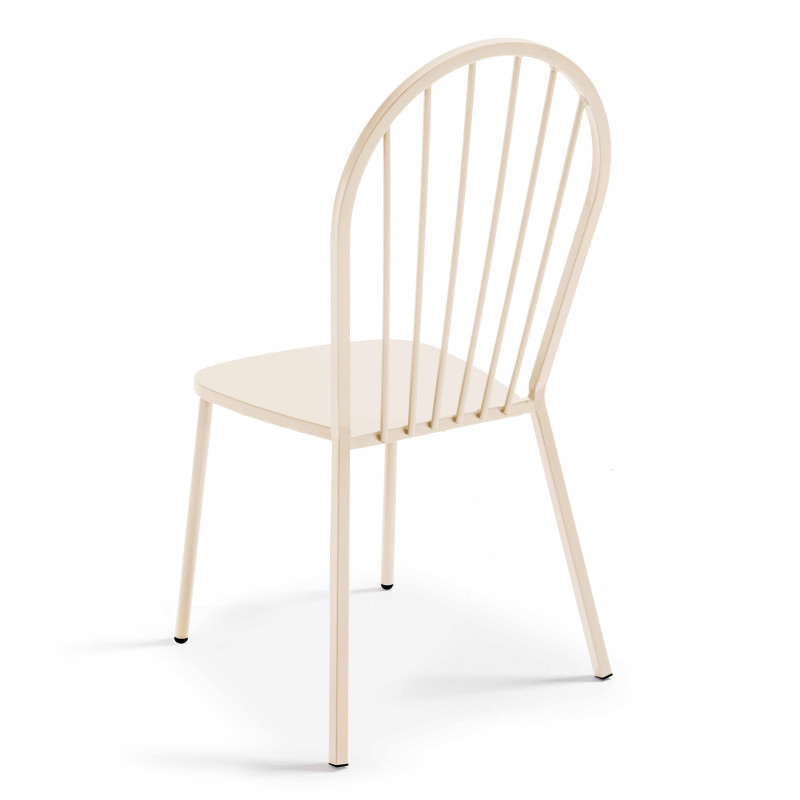 Table de jardin carrée 70 x 70 cm et 2 chaises en métal (4/6)