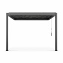 Pergola bioclimatique adossée 3x3m en aluminium avec 1, 2 ou 3 stores